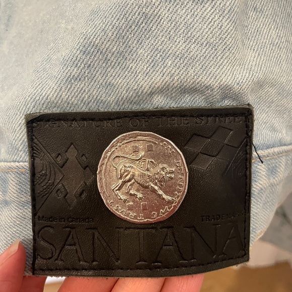 Vintage 90s Santana parasuco jean denim jacket with chain detail - Picture 10 of 12
